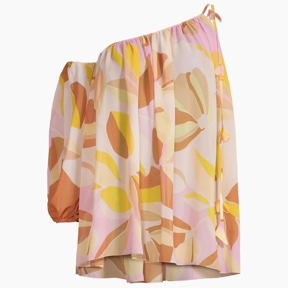 Sachin + Babi Maggie One-Shoulder Blouse Floral Resortwear Size XS NWT